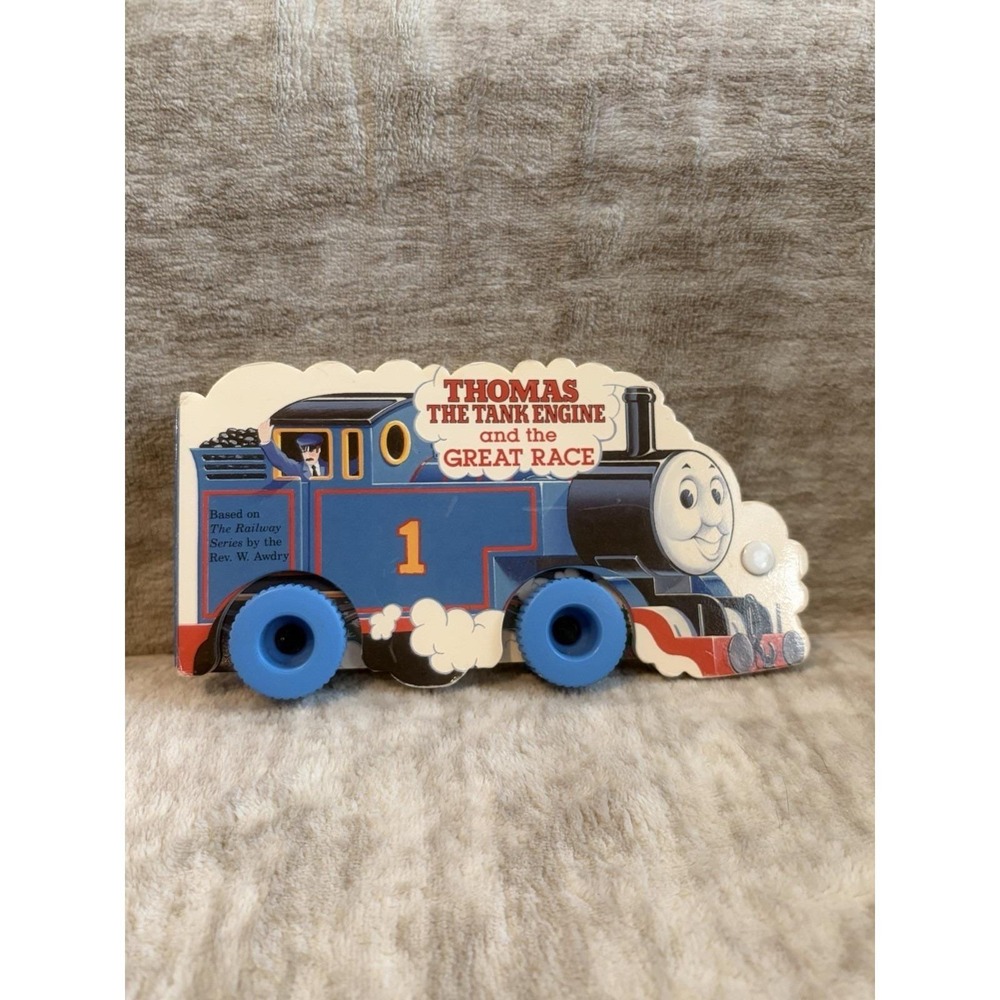 Thomas and the Great Race, Thomas & Friends Board book 1989 With spinning wheels